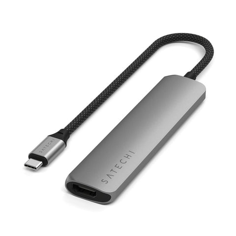 HDMI med 4K-stöd, tre USB-A-portar för dataöverföring,