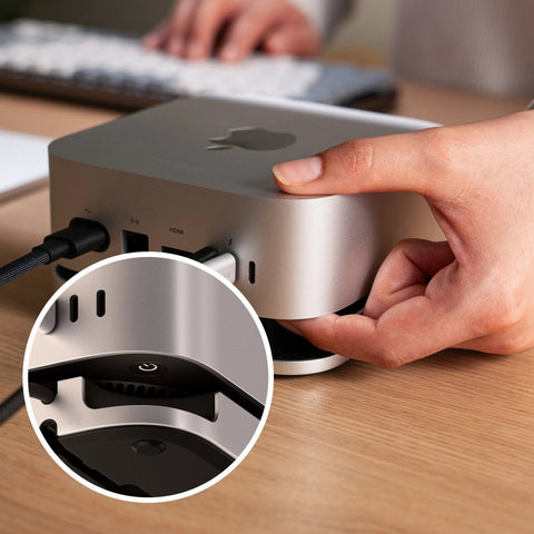 SatechI Mac mini M4 Stand & Hub med M.2 NVMe SSD-plats Dockningsstation Mac mini M4 Stand & Hub med M.2 NVMe SSD| Mac Mini M4 dockningsstation