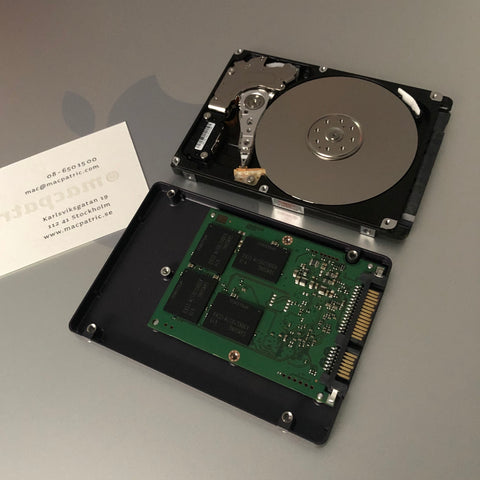 Byte till SSD på Macbook (ej Retina & Air) Montering Byte till SSD - Vi hjälper dig montera ssd macbook pro