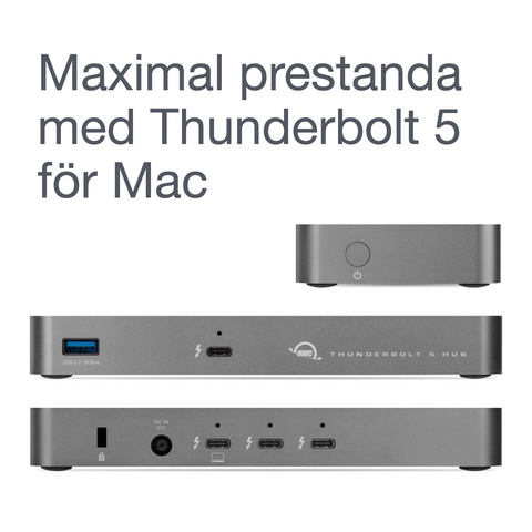 OWC Thunderbolt 5 Hub – Framtidssäker och ultrasnabb dockningsstation för Mac