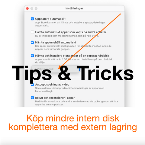 Installera appar till en extern SSD med macOS Sequoia – så gör du
