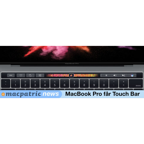 MacBook Pro får Touch ID, Touch Bar och Thunderbolt 3