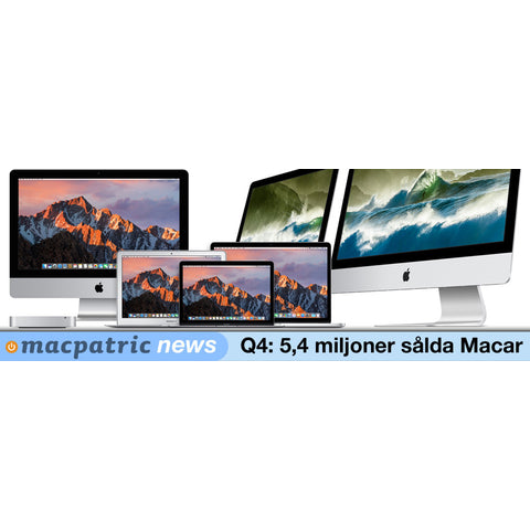 Apples fjärde kvartal: 5,4 miljoner sålda Macar