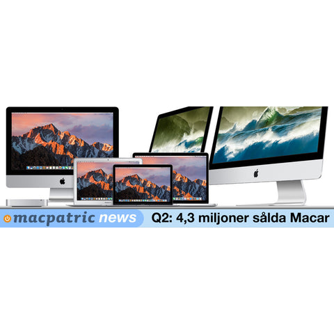 Apples andra kvartal: 4,3 miljoner sålda Macar