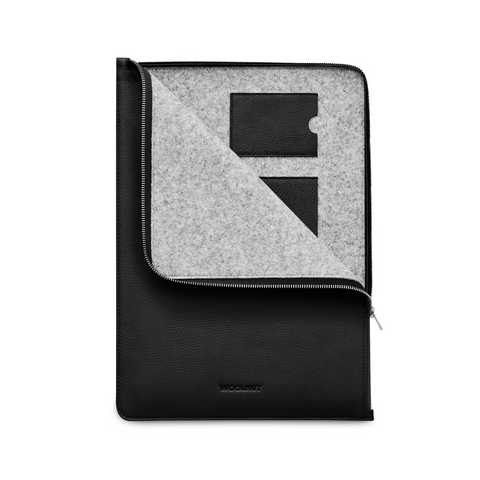Leather Folio för MacBook - Svart - Läderportfölj
