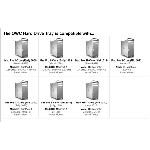 OWC Hard Drive Sled / Bracket for Mac Pro 2009, 2010, 2012 'Westmere' & 'Nehalem' Models