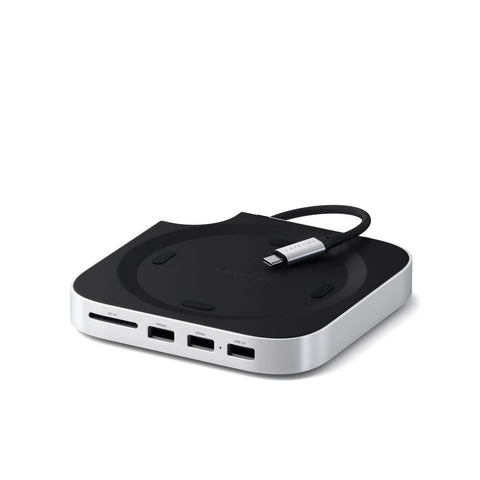 Satechi Mac mini M4 Stand & Hub med M.2 NVMe SSD-plats Dockningsstation Mac mini M4 Stand & Hub med M.2 NVMe SSD| Mac Mini M4 dockningsstation