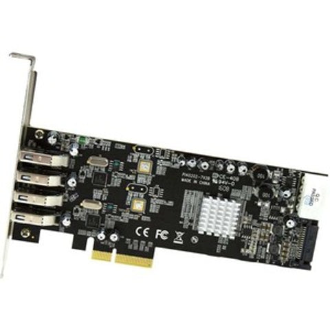 StarTech 4 Port PCI Express (PCIe) SuperSpeed USB 3.0 Card Adapter w/ 2 Dedicated 5Gbps Channels - UASP - SATA / LP4 Power - 4 Total USB Port(s) - 4 USB 3.0 Port(s) - PC, Linux Expansionskort 