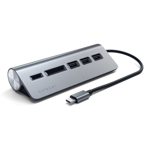 Satechi USB-C Aluminum USB-hub & Minneskortläsare Tillbehör 