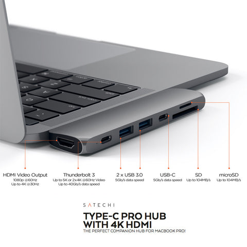 Satechi USB-C PRO Hub med 4K HDMI 85W Tillbehör 
