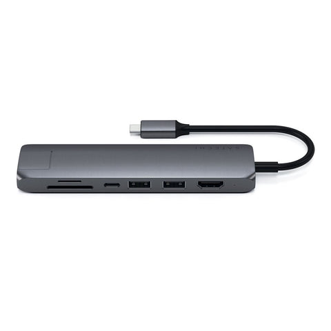 Satechi Slim USB-C MultiPort m. Ethernet - HDMI, USB 3.0 portar samt kortläsare Tillbehör 